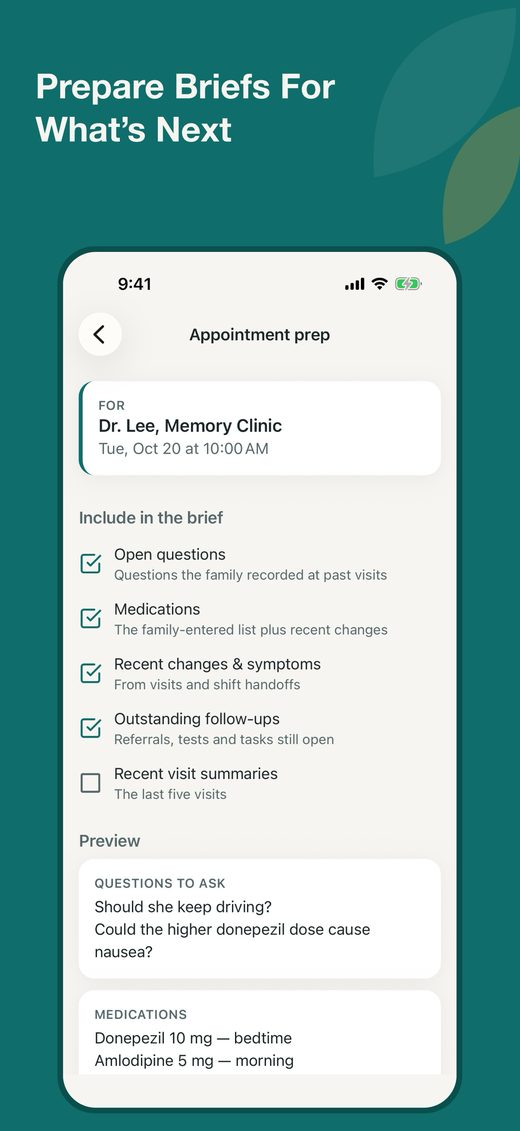 Prepare briefs for what's next: a one-page Appointment Brief PDF
